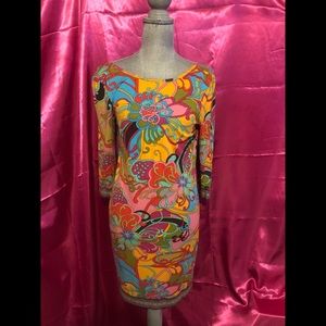Size 8 Trina Turk Flower Pattern Dress